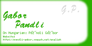 gabor pandli business card